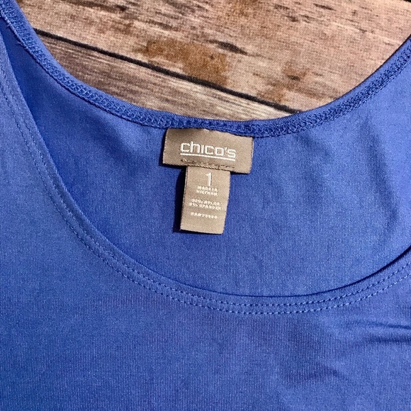 CHICOS basic tank periwinkle blue - Picture 2 of 3